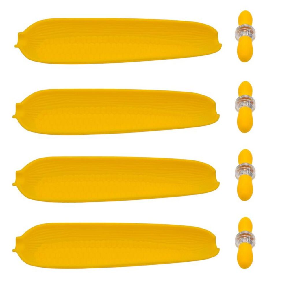 Smart Home Corn on the Cob Dish and Fork Set with Butter Spreader 13pc Set